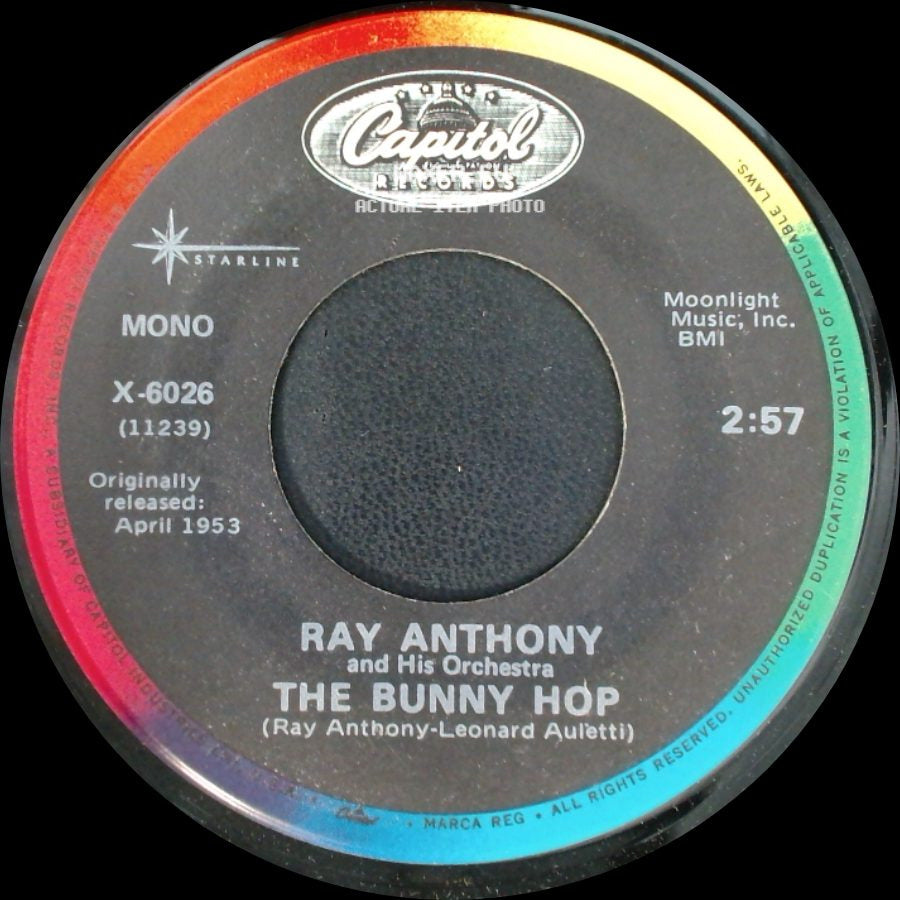 Ray Anthony And His Orchestra - The Hokey Pokey / The Bunny Hop side B