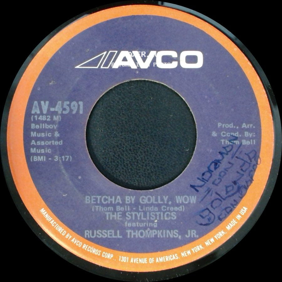The Stylistics Featuring Russell Thompkins, Jr. - Betcha By Golly, Wow / Ebony Eyes side A