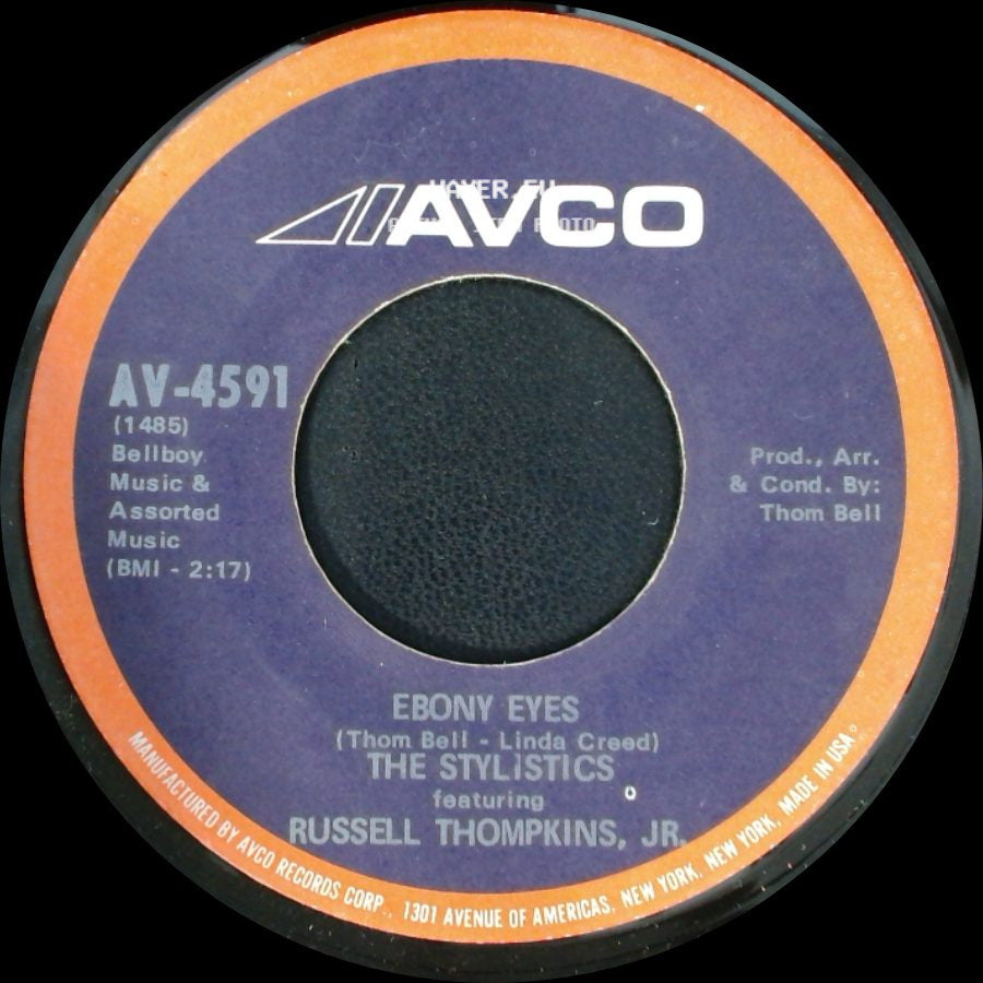 The Stylistics Featuring Russell Thompkins, Jr. - Betcha By Golly, Wow / Ebony Eyes side B
