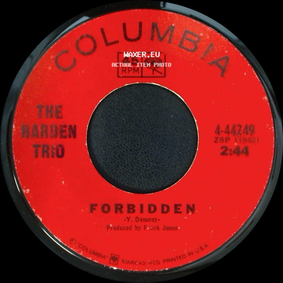 The Harden Trio - Manana (Is Soon Enough For Me) / Forbidden side B