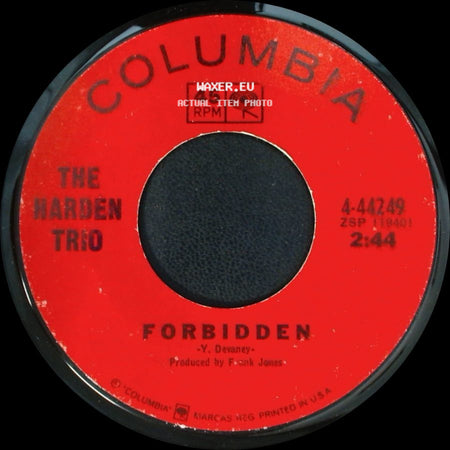 The Harden Trio - Manana (Is Soon Enough For Me) / Forbidden side B