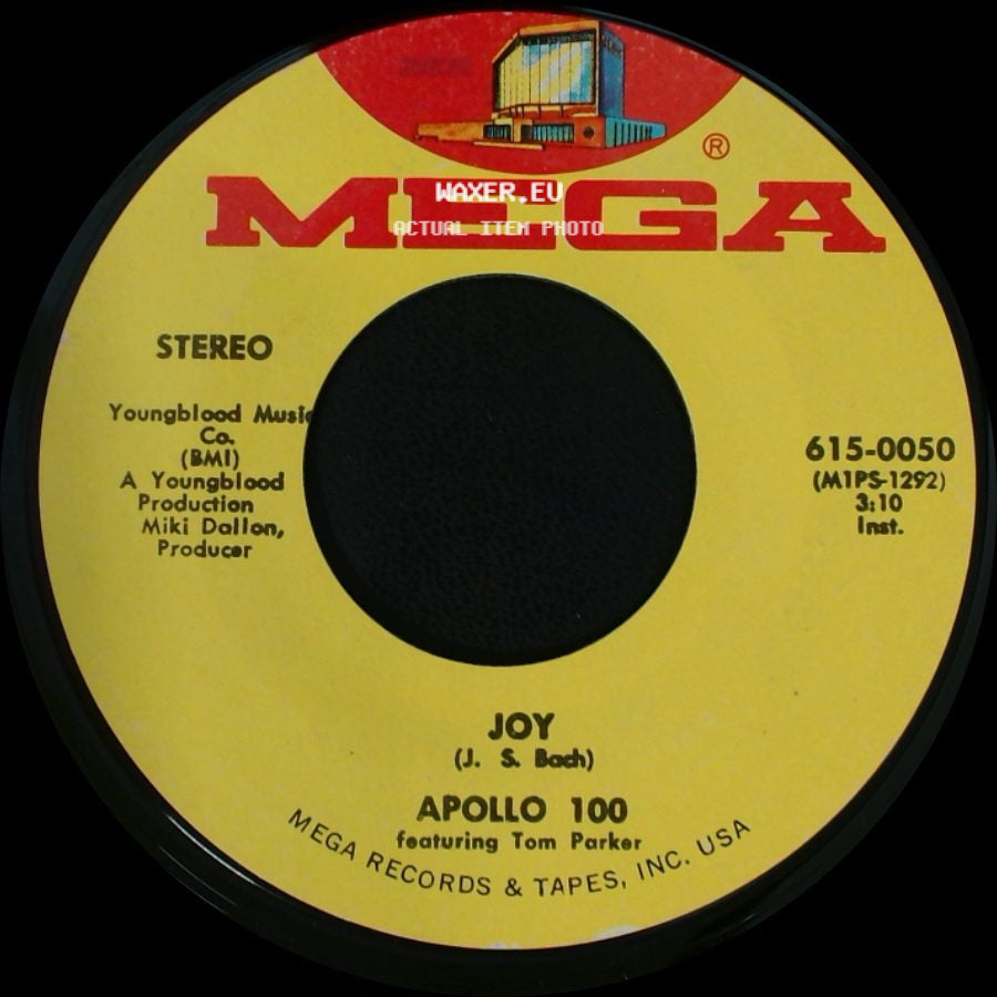 Apollo 100 / Apollo 100 Featuring Tom Parker - Exercise In A Minor / Joy (J. S. Bach) side B