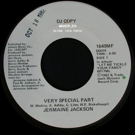 Jermaine Jackson - Very Special Part / Very Special Part side B