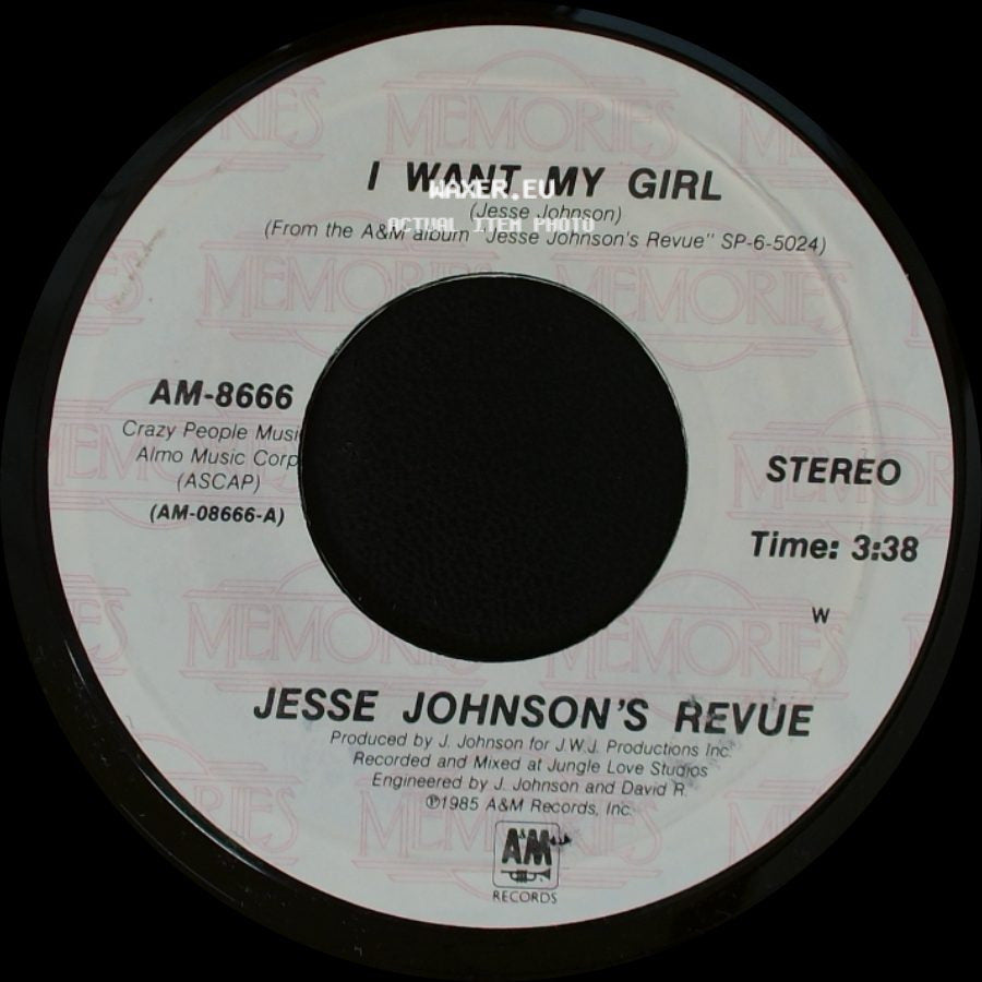 Jesse Johnson's Revue - I Want My Girl / Free World side A