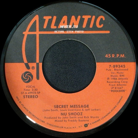 Nu Shooz - Secret Message / Don't Let Me Be The One side A