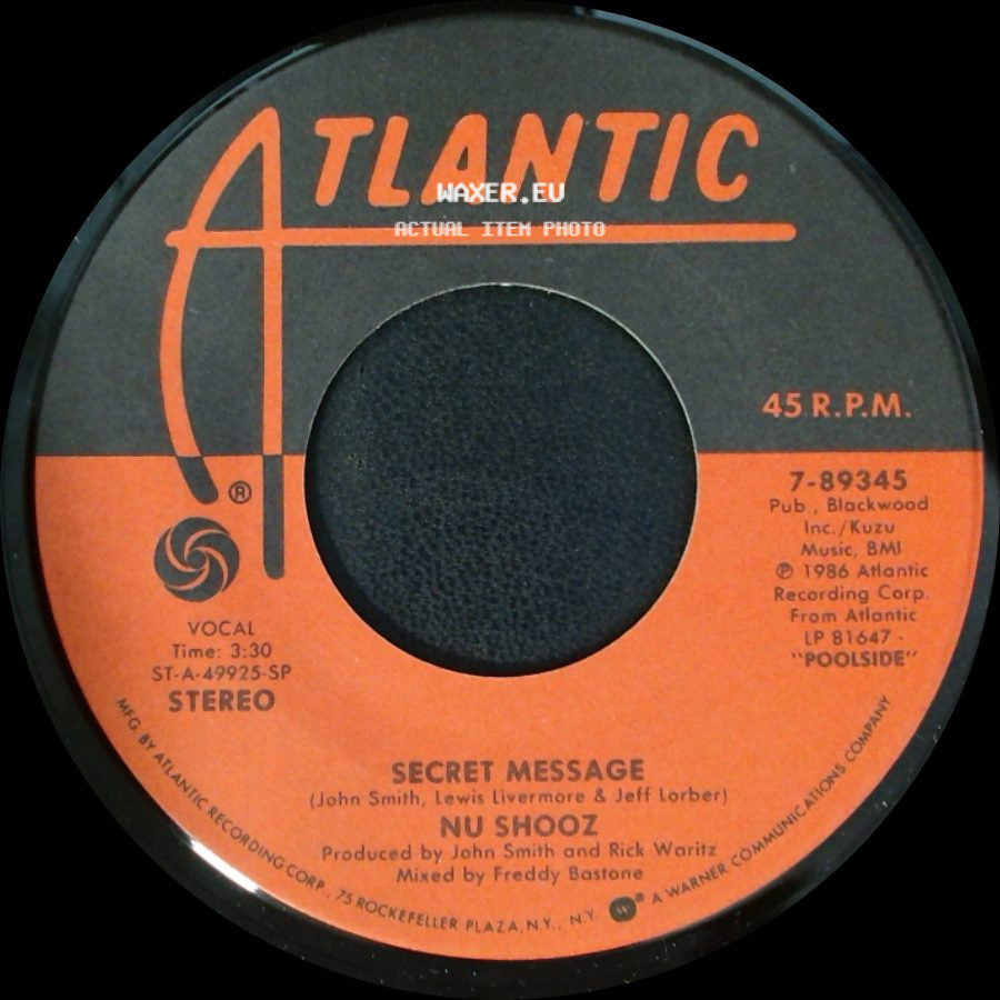 Nu Shooz - Secret Message / Don't Let Me Be The One side A