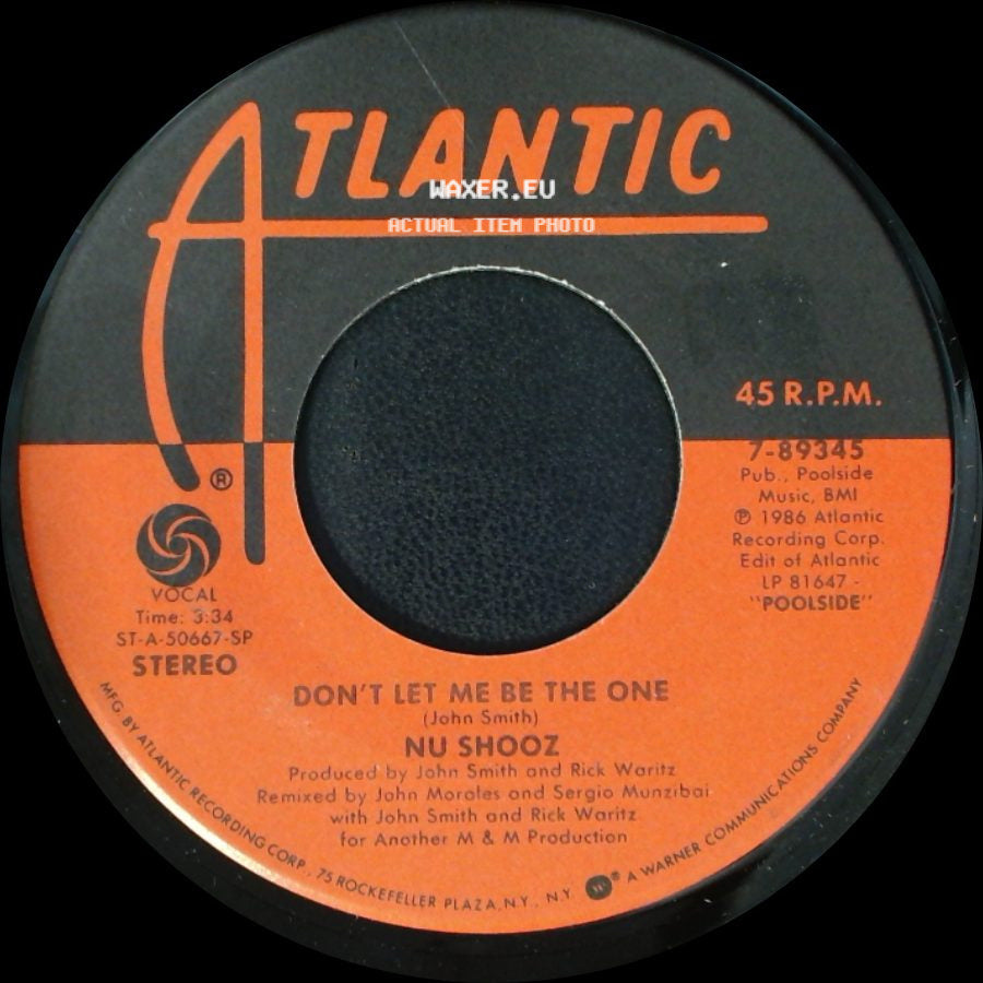 Nu Shooz - Secret Message / Don't Let Me Be The One side B