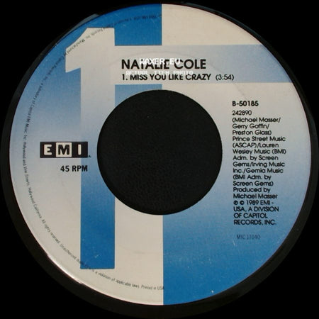 Natalie Cole - Good To Be Back / Miss You Like Crazy side B