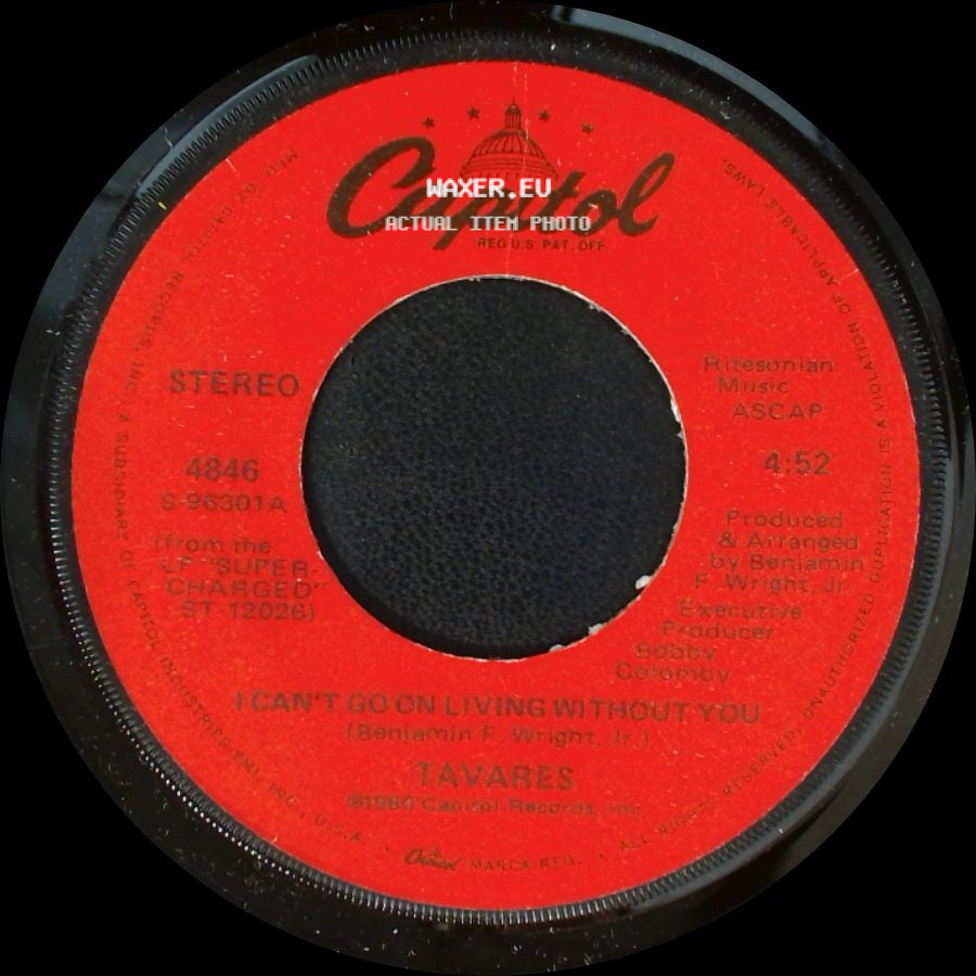 Tavares - I Can't Go On Living Without You / Why Can't We Fall In Love side A