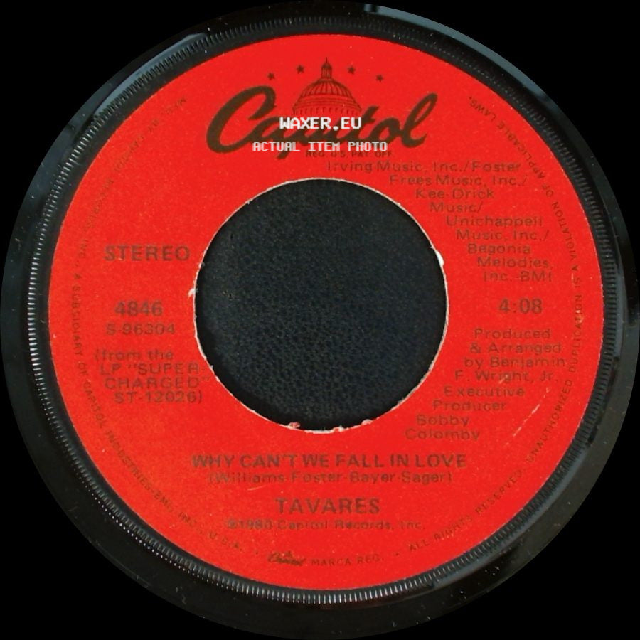 Tavares - I Can't Go On Living Without You / Why Can't We Fall In Love side B