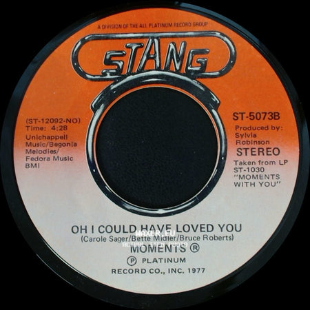 Moments - I Don't Wanna Go / Oh I Could Have Loved You side B