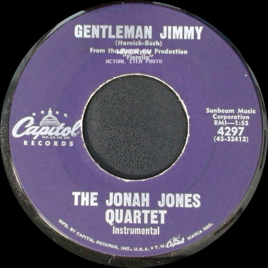 The Jonah Jones Quartet - Where Did We Go? Out! (What Did We Do? Nothing.) / Gentleman Jimmy side B