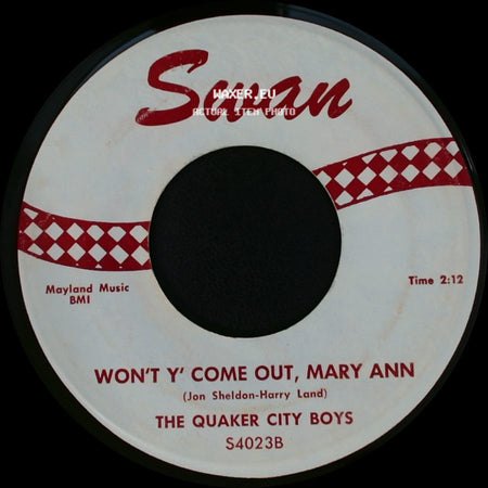The Quaker City Boys - Teasin' / Won't Y' Come Out, Mary Ann side B