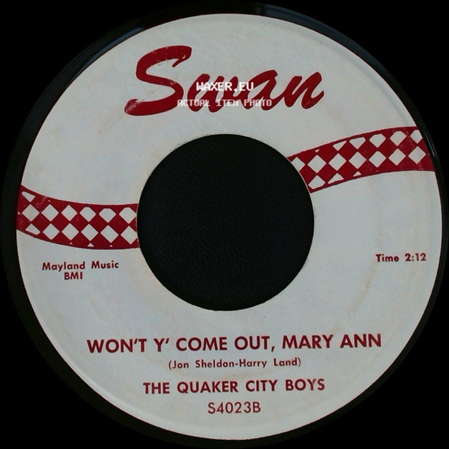 The Quaker City Boys - Teasin' / Won't Y' Come Out, Mary Ann side B