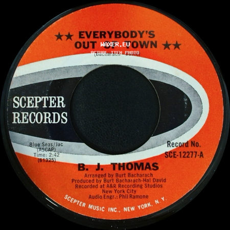 B. J. Thomas - Living Again / Everybody's Out Of Town side B