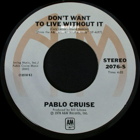 Pablo Cruise - Raging Fire / Don't Want To Live Without It side B