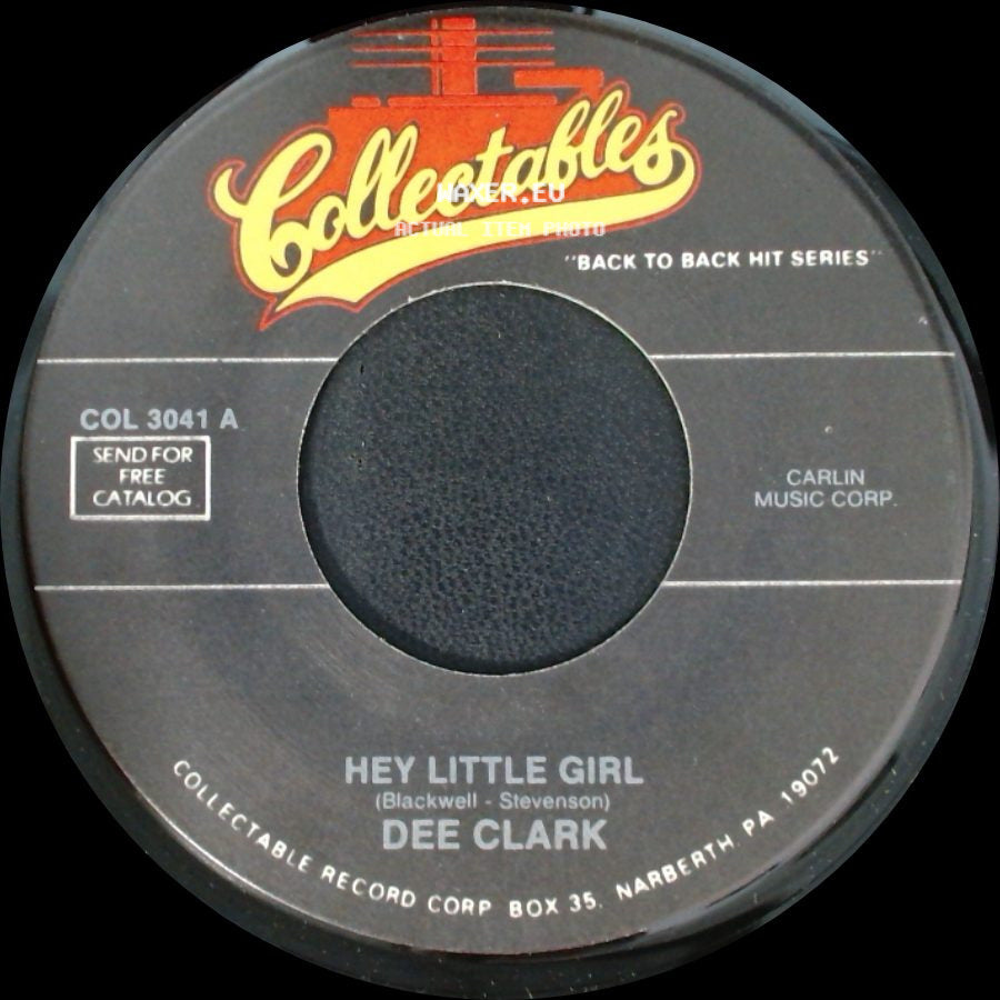 Dee Clark - Nobody But You / Hey Little Girl side B