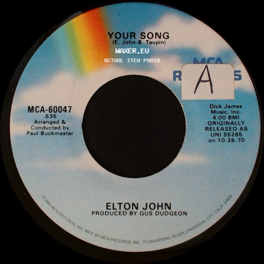 Elton John - Your Song / Take Me To The Pilot side A