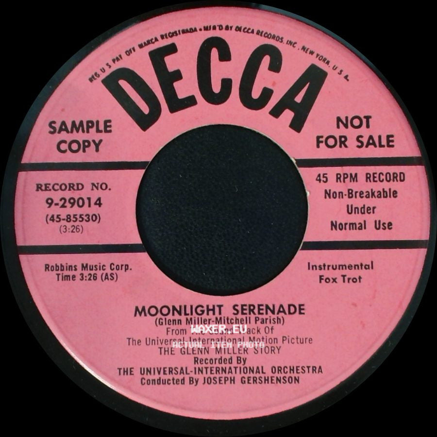 The Universal-International Orchestra - Tuxedo Junction / Moonlight Serenade side B