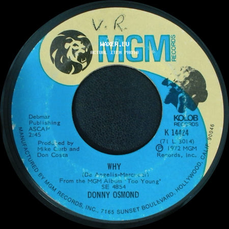 Donny Osmond - Why / Lonely Boy side A