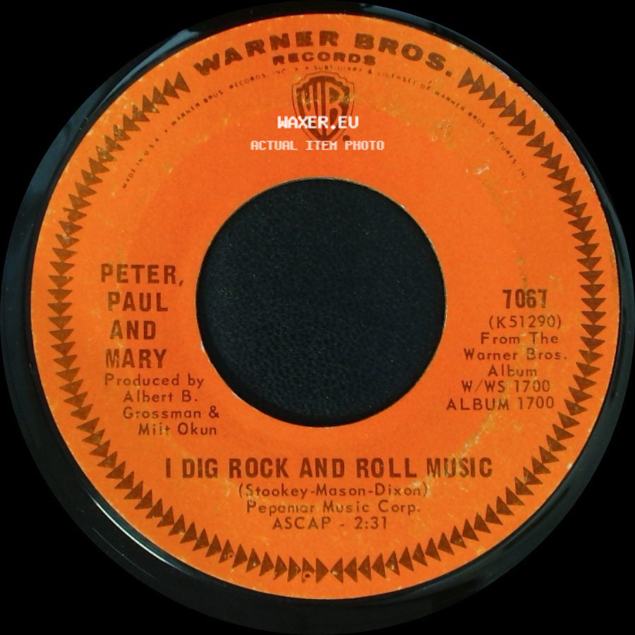 Peter, Paul And Mary - The Great Mandella (The Wheel Of Life) / I Dig Rock And Roll Music side B