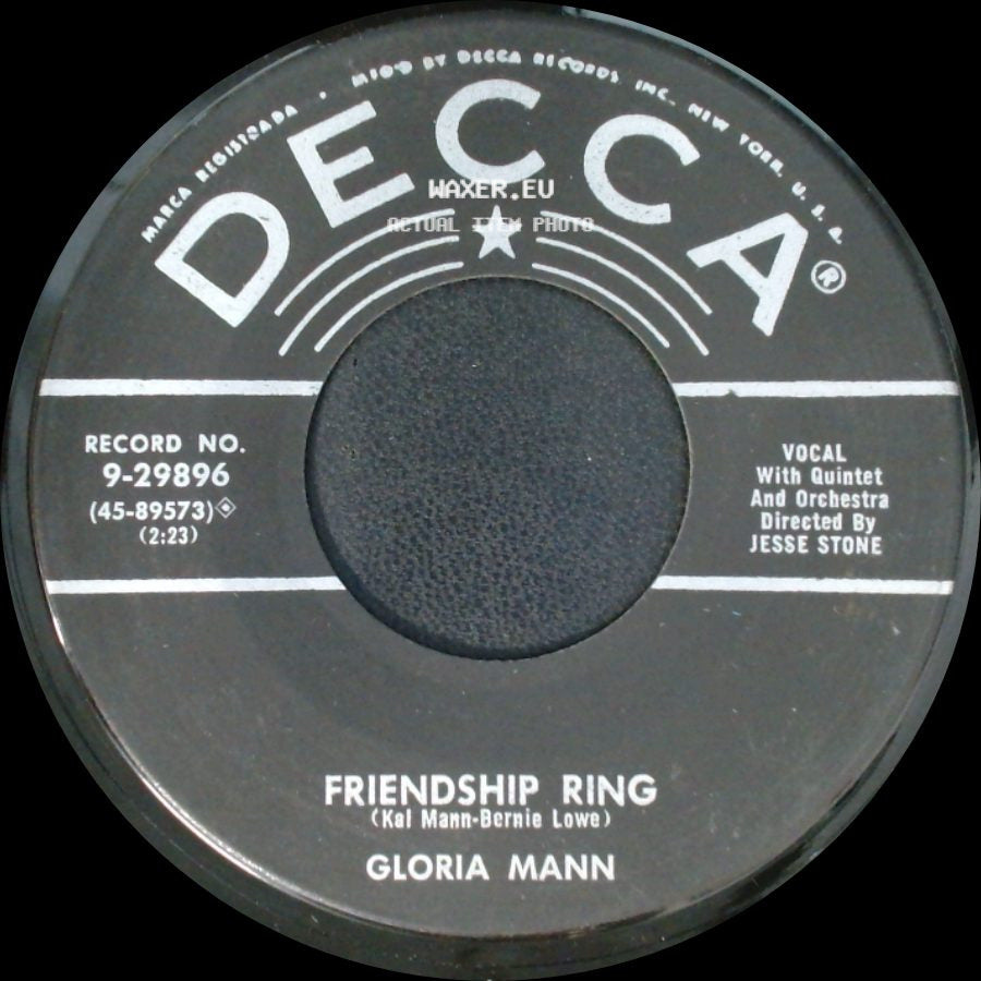 Gloria Mann - Friendship Ring / One Heart side A