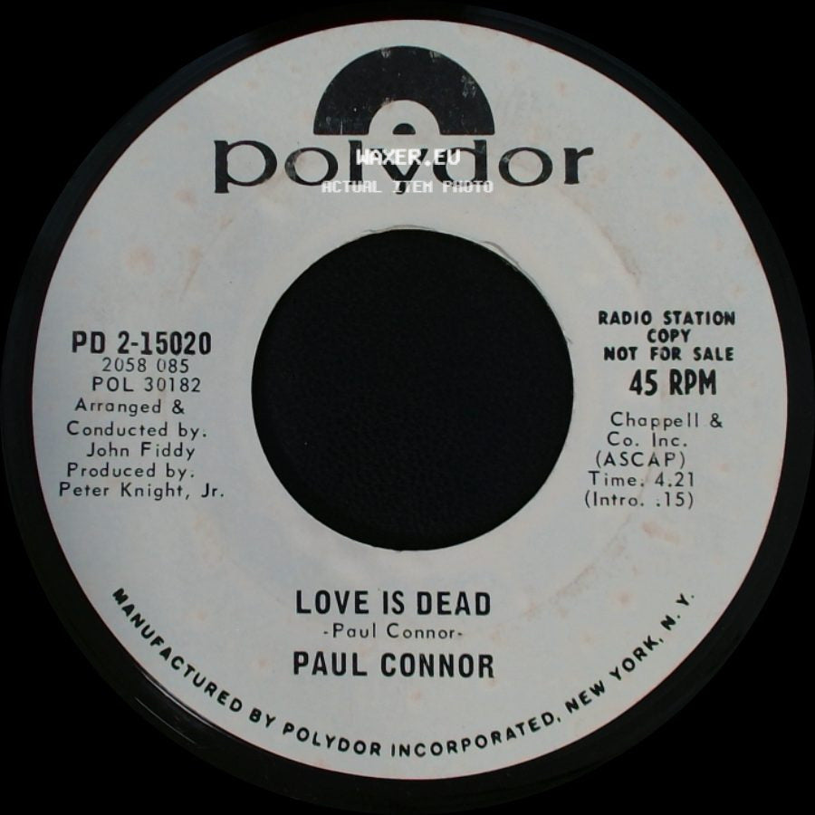 Paul Connor - Hop Pickin' Son / Love Is Dead side B