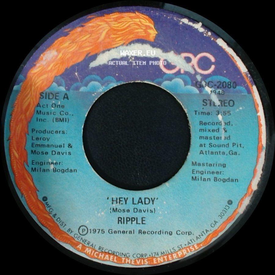 Ripple - 'hey Lady' / Pride In Your Stride side A