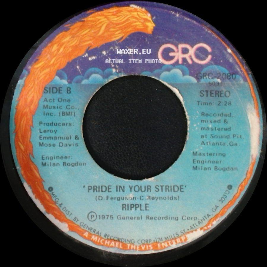 Ripple - Hey Lady / Pride In Your Stride side B