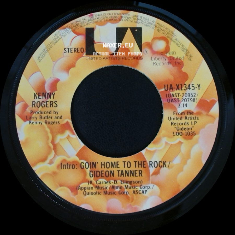 Kenny Rogers / Kenny Rogers Vocal Duet With Kim Carnes - Intro: Goin' Home To The Rock / Gideon Tanner / Don't Fall In Love With A Dreamer side A