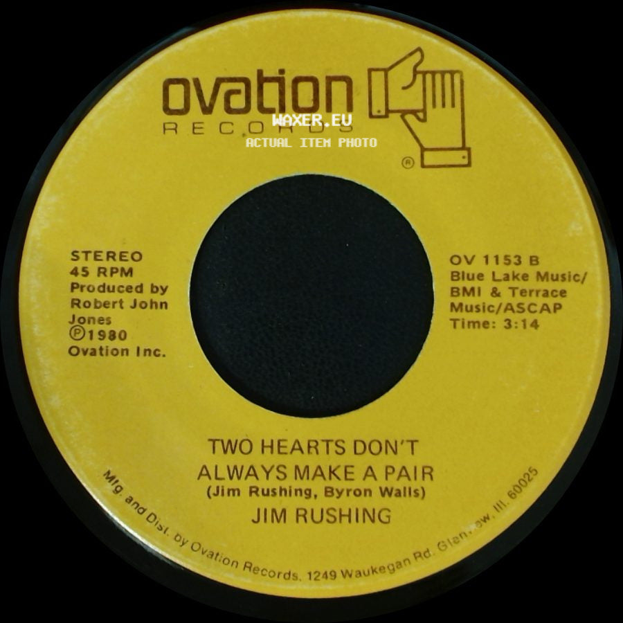 Jim Rushing - Dixie Dirt / Two Hearts Don't Always Make A Pair side B