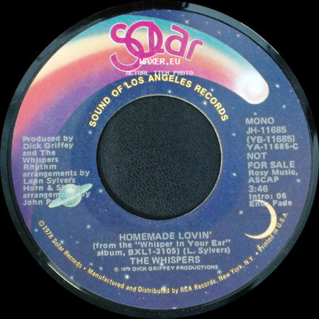 The Whispers - Homemade Lovin' / Homemade Lovin' side A