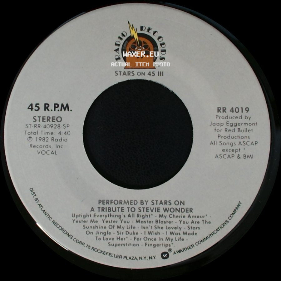 Stars On 45 / Stars On - A Tribute To Stevie Wonder / Stars On 45 Get Ready Iii side A