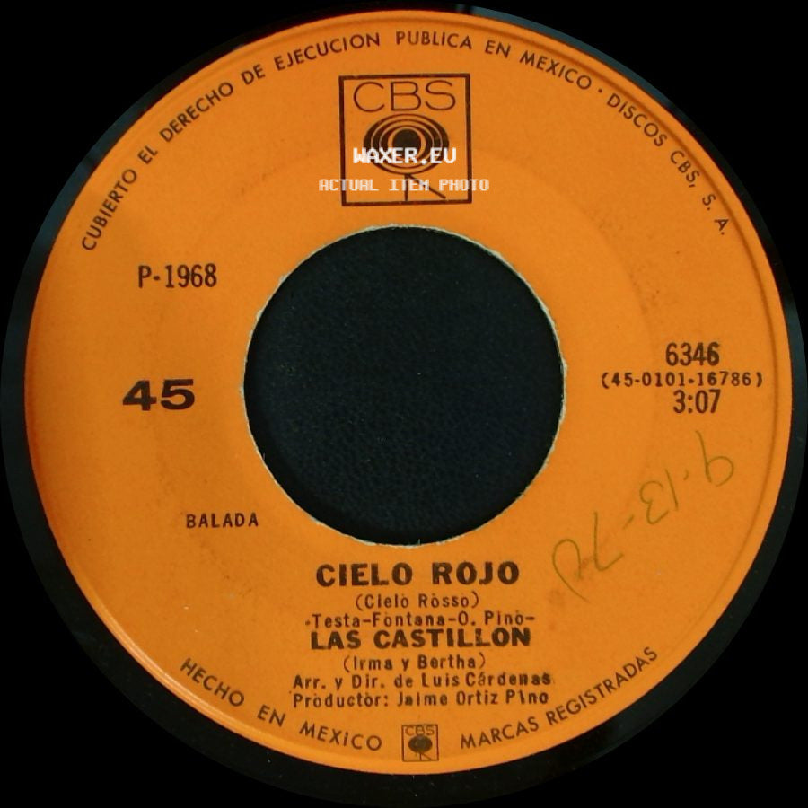 Las Castillon - Cielo Rojo / No Me Vuelvas A Ver side A