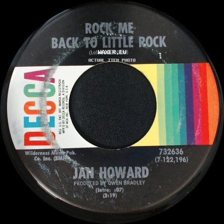 Jan Howard - Hello Stranger / Rock Me Back To Little Rock side B