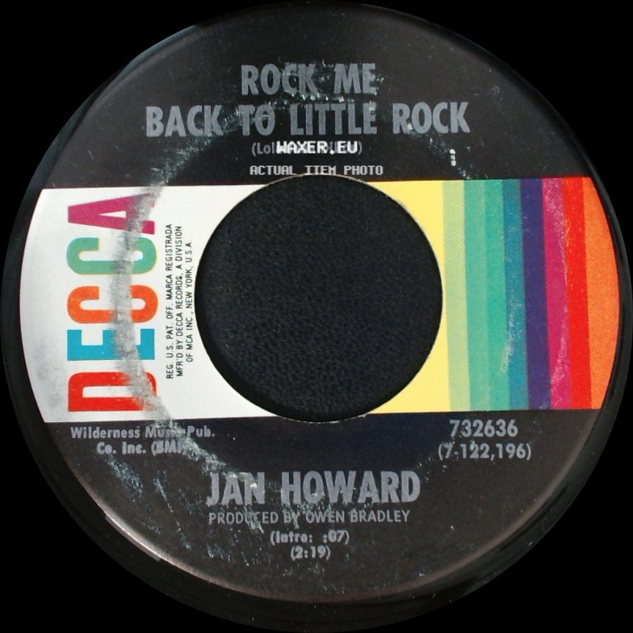 Jan Howard - Hello Stranger / Rock Me Back To Little Rock side B