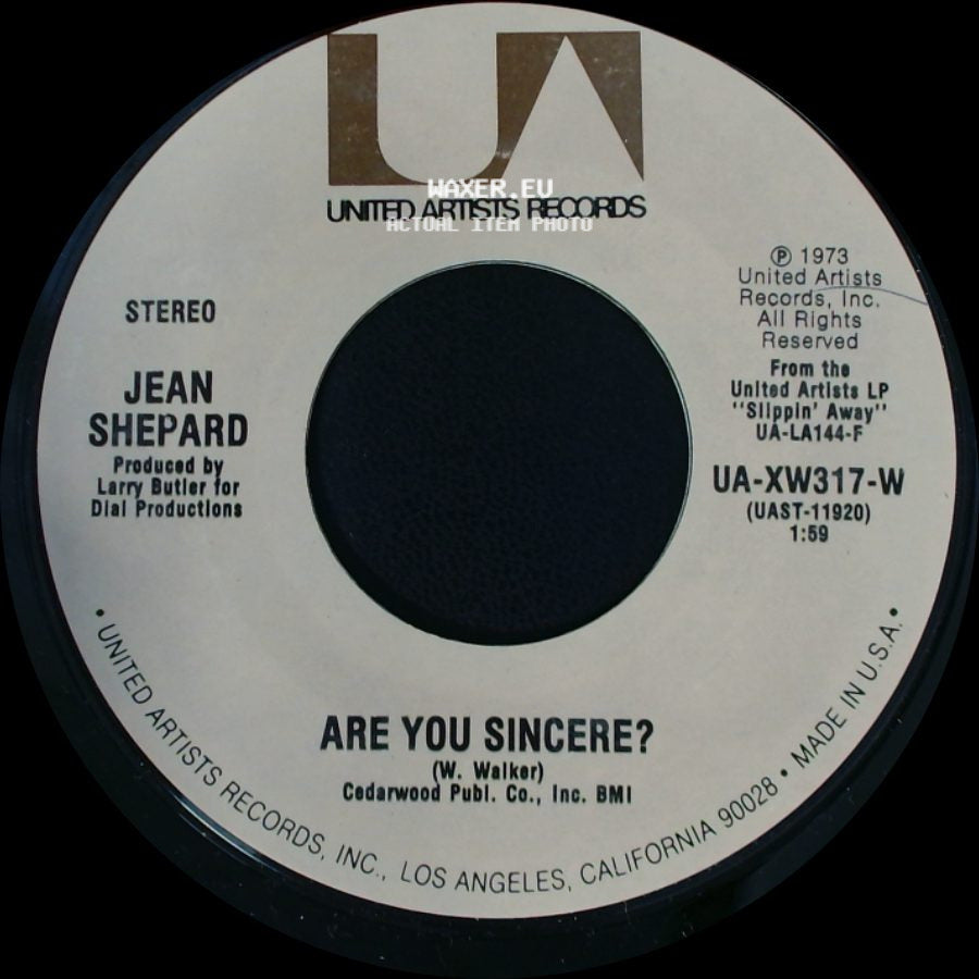 Jean Shepard - Are You Sincere? / Come On Phone side A