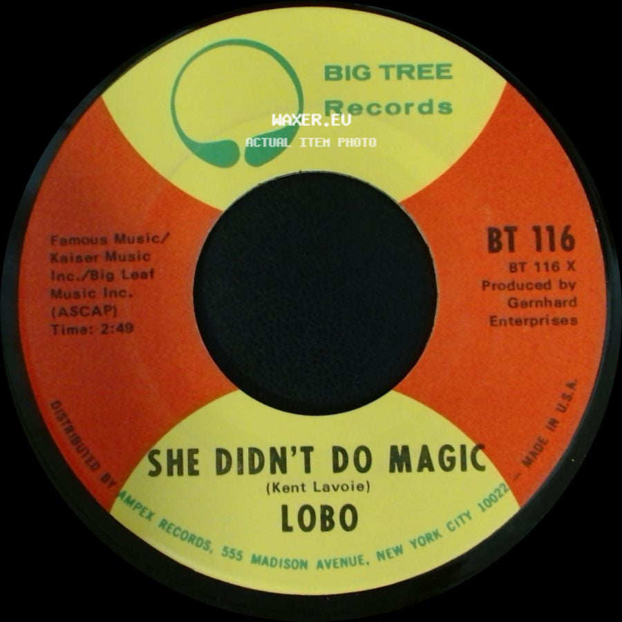 Lobo - I'm The Only One / She Didn't Do Magic side B
