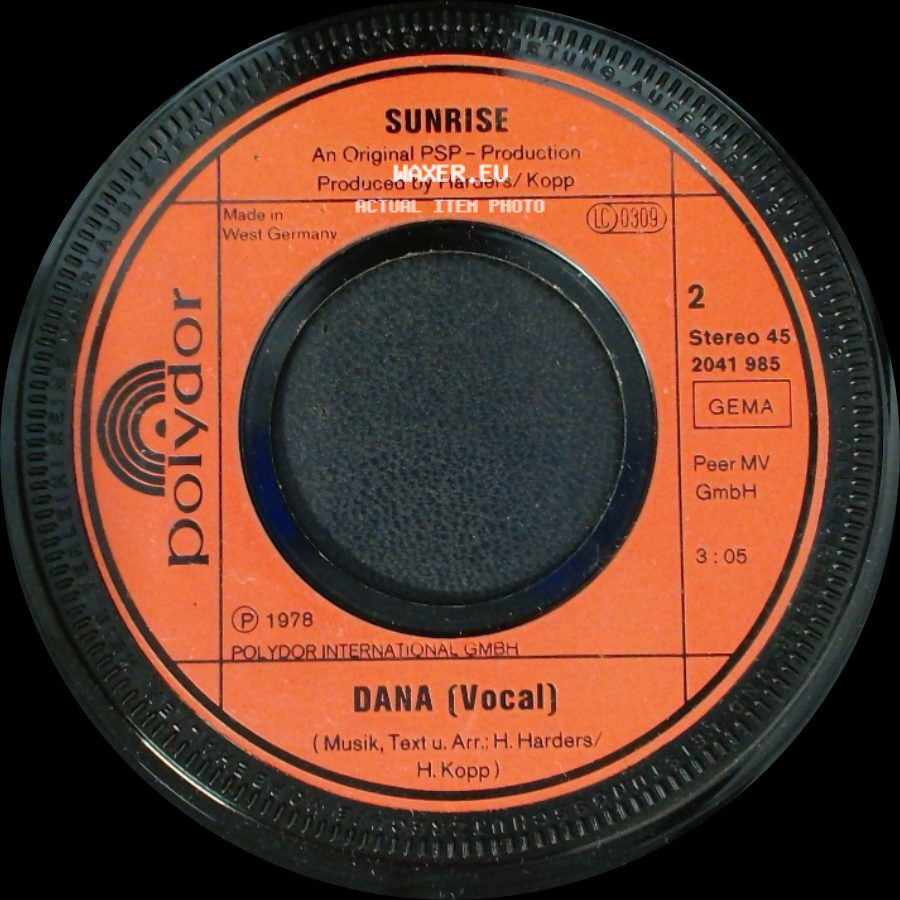 Sunrise - Dana (Vocal) / Liverpool side A