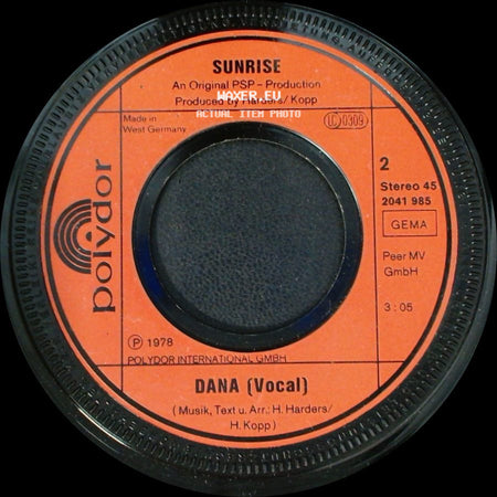 Sunrise - Dana (Vocal) / Liverpool side A