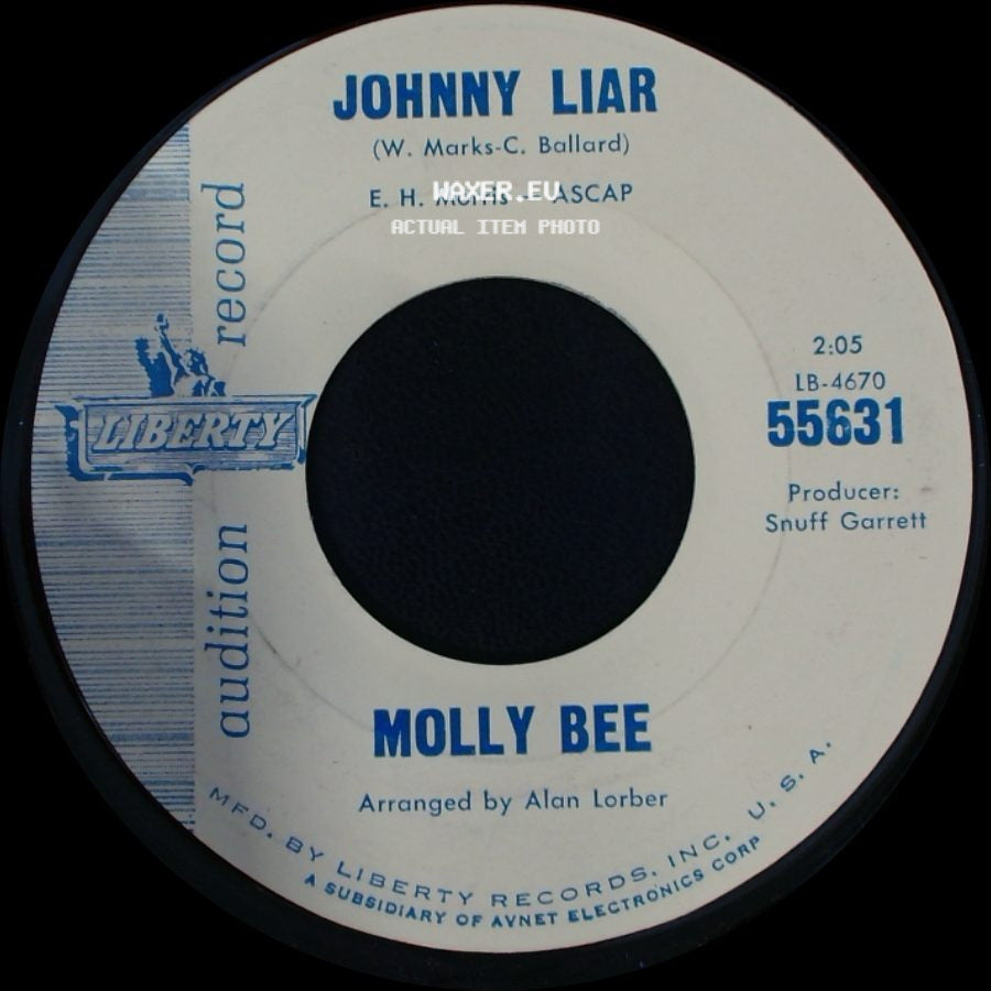 Molly Bee - Johnny Liar / Some Tears Fall Dry side A