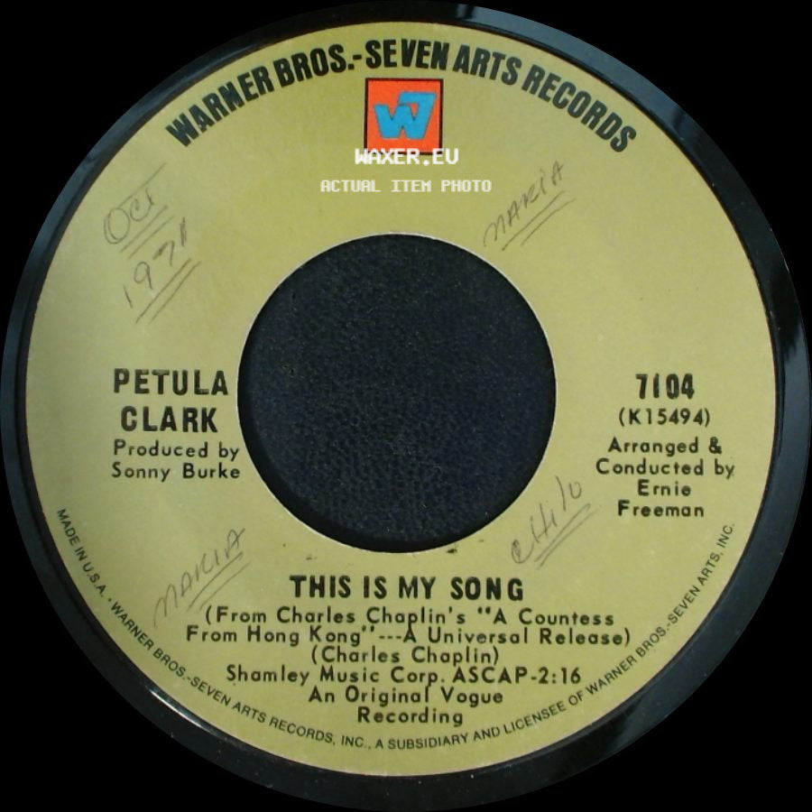 Petula Clark - My Love / This Is My Song side B