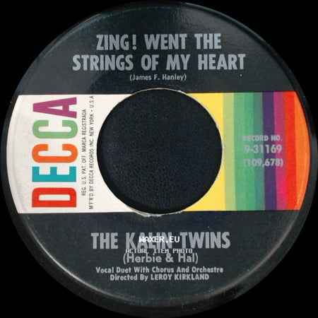 The Kalin Twins - No Money Can Buy / Zing! Went The Strings Of My Heart side B