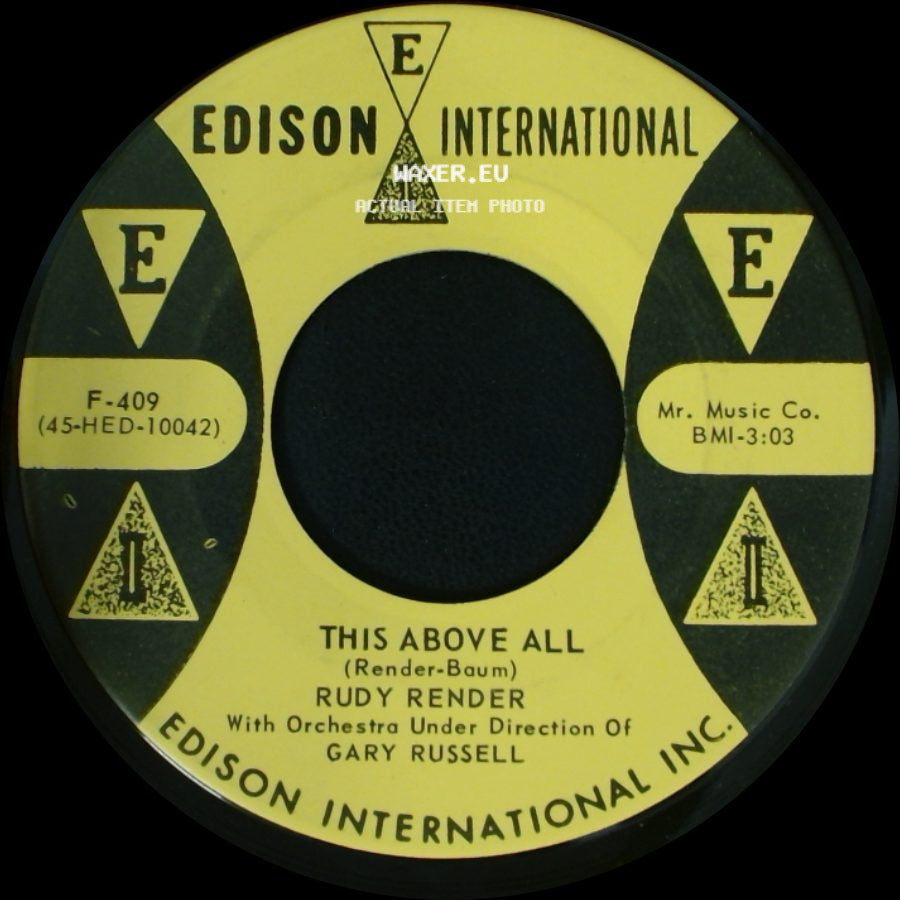 Rudy Render - This Above All / These Foolish Things side A