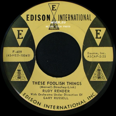 Rudy Render - This Above All / These Foolish Things side B