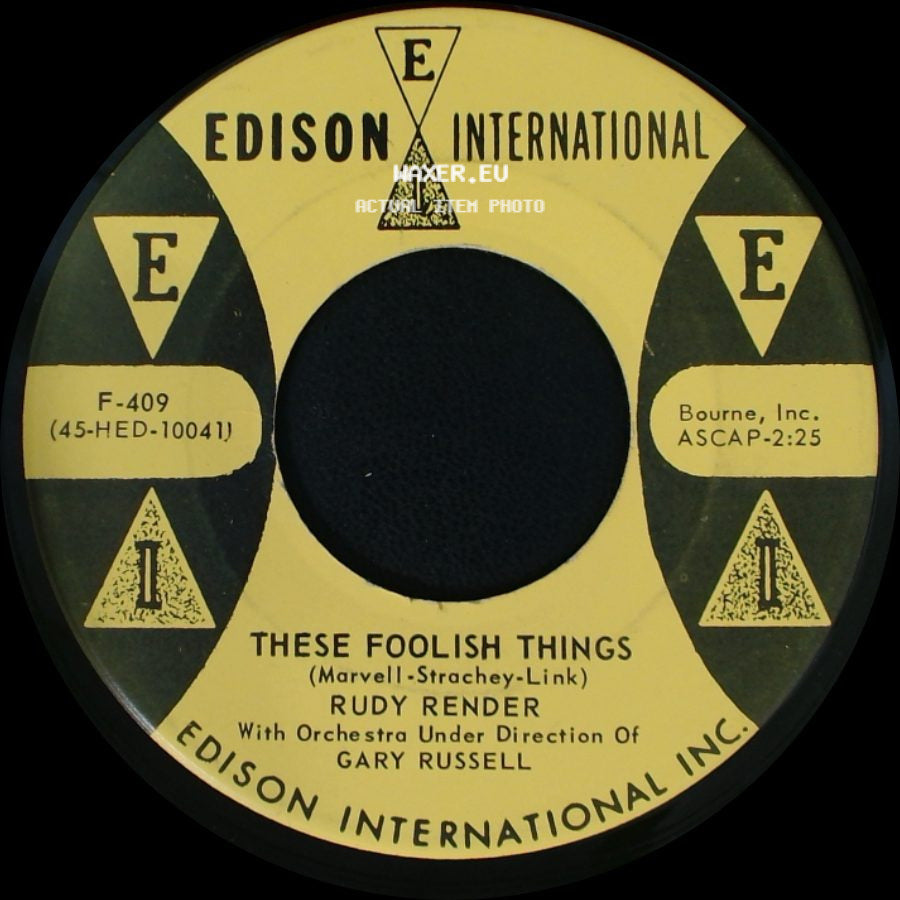 Rudy Render - This Above All / These Foolish Things side B