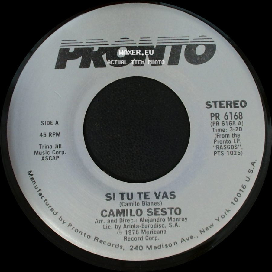 Camilo Sesto - Si Tu Te Vas / Estoy Desnudo side A