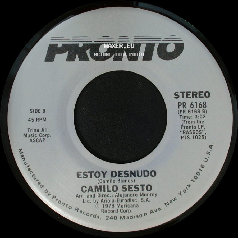 Camilo Sesto - Si Tu Te Vas / Estoy Desnudo side B