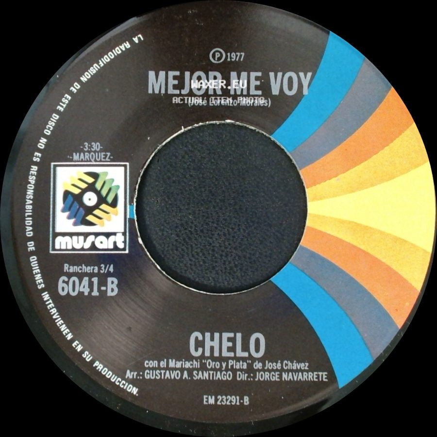 Chelo - Al Ver Que Te Vas / Mejor Me Voy side B
