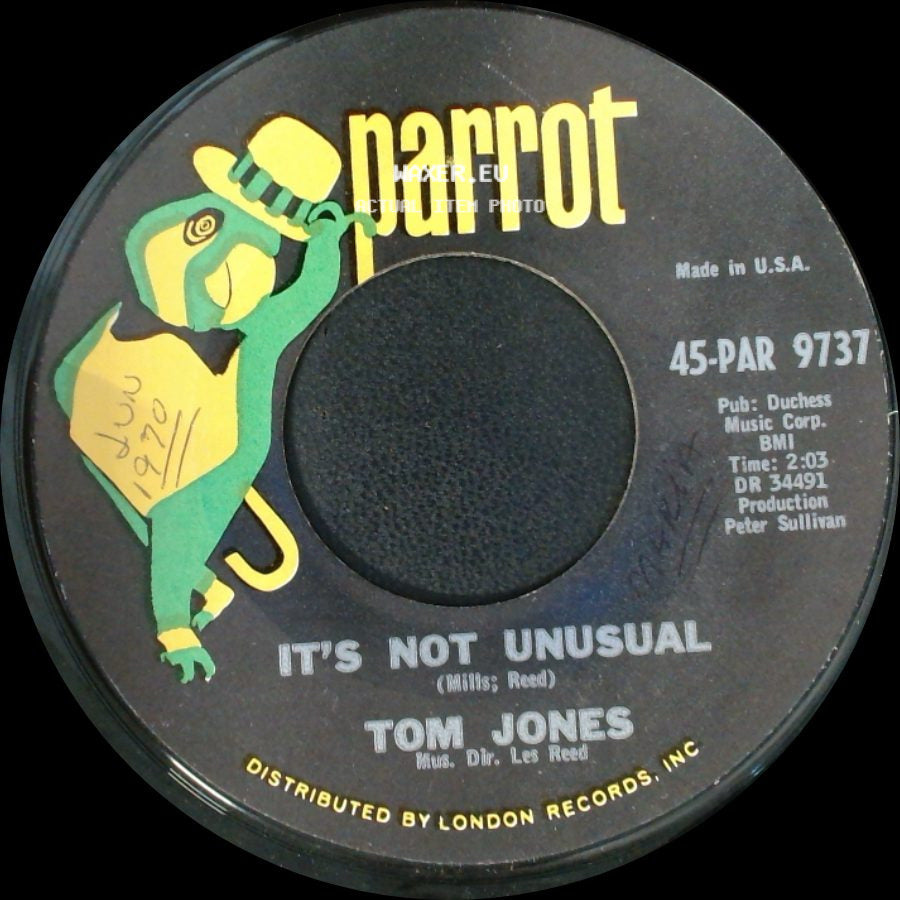 Tom Jones - It's Not Unusual / To Wait For Love (Is To Waste Your Life Away) side A